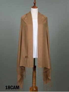 Solid Color Shawl Scarf W/ Tassels
